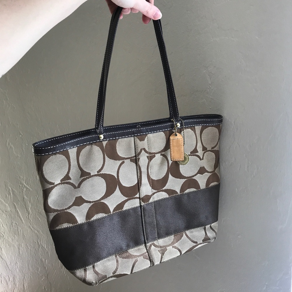 Authentic Coach Tote Signature C Print J0668-10124